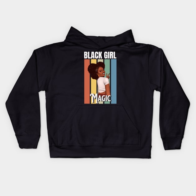 Black Girl Magic, Beautiful Black Woman, Black women, Black Queen Kids Hoodie by UrbanLifeApparel